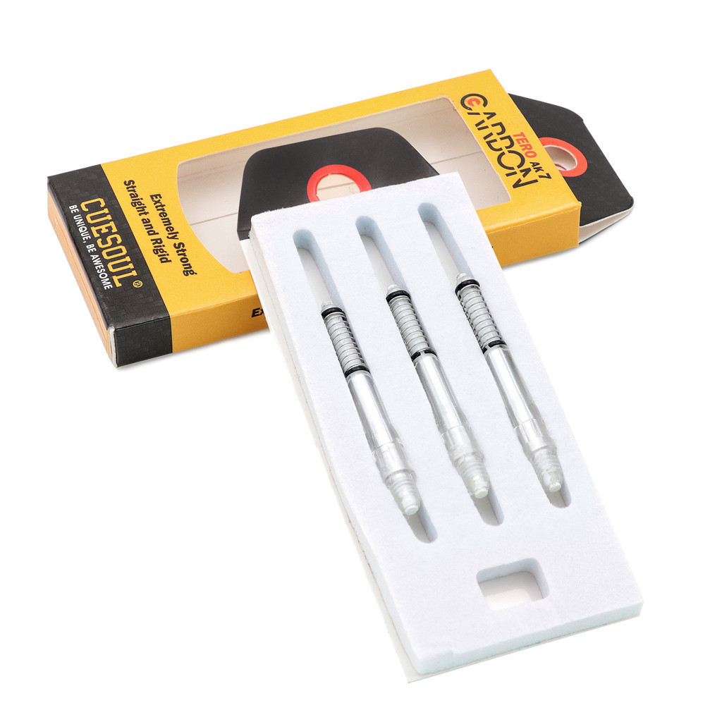 Cuesoul TOERO AK7 Carbon Dart Shafts/Stem Built-in Spring Telescopic-White