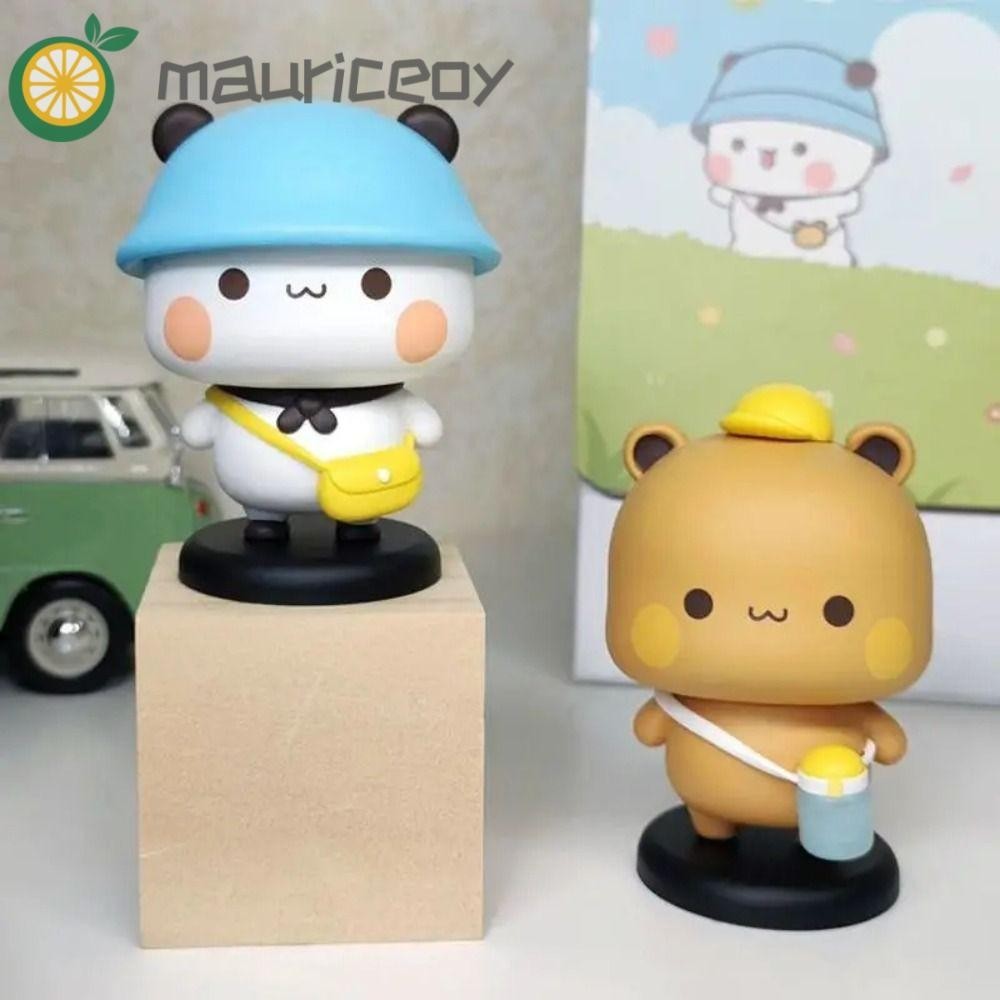 Mauriceoya ฟิกเกอร์ตุ๊กตาหมีแพนด้า Bubu Dudu Panda สําหรับตกแต่งบ้าน