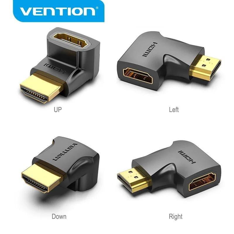Vention อะแดปเตอร์แปลงสายเคเบิล HDMI 2.0 270 90 องศา ตัวผู้ เป็นตัวเมีย 4K สําหรับสวิตช์ PS4 HDTV