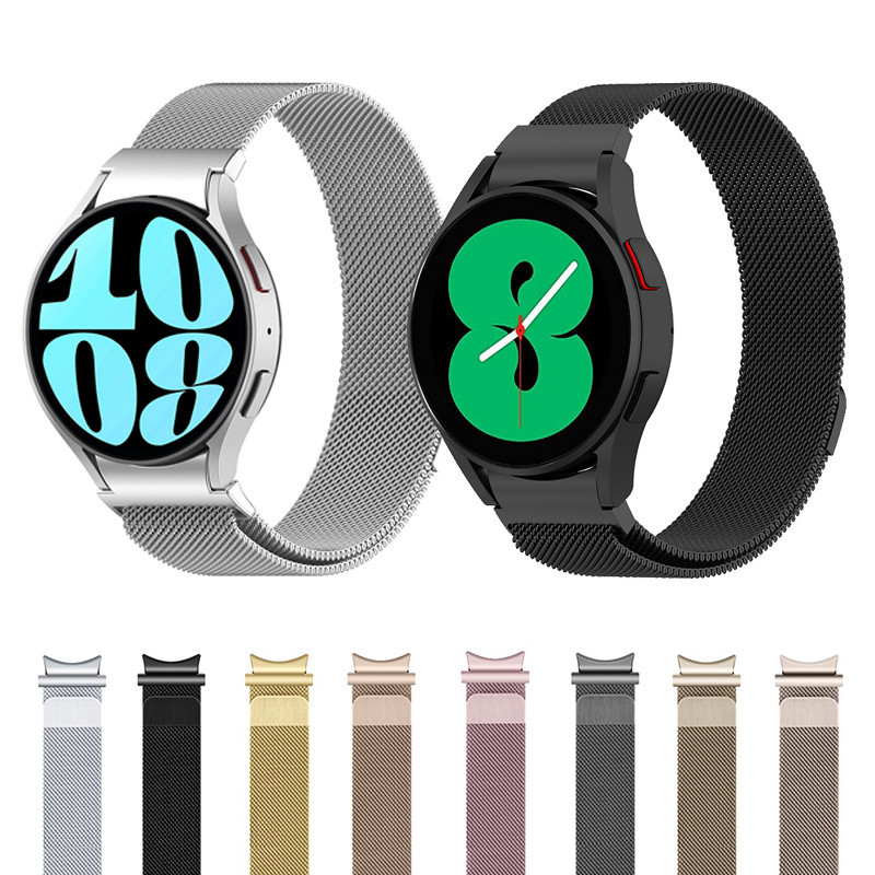 สายนาฬิกาข้อมือ สเตนเลส โลหะ แม่เหล็ก สําหรับ Samsung Galaxy Watch 6 5 4 44 มม. 40 มม. Watch6 watch4 classic 42 มม. 46 5 pro