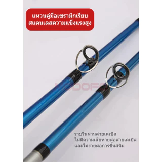 แตกเสียหาย คืนได้✅30KG 1.8/2.4/3.0M เบ็ดตกปลา คันเบ็ด 9 ฟุต คันเบส ชุดรอกตกปลา คาร์บอน เบาสุดๆ คัน เบ็ดตกปลา คันสปินนิ่ง