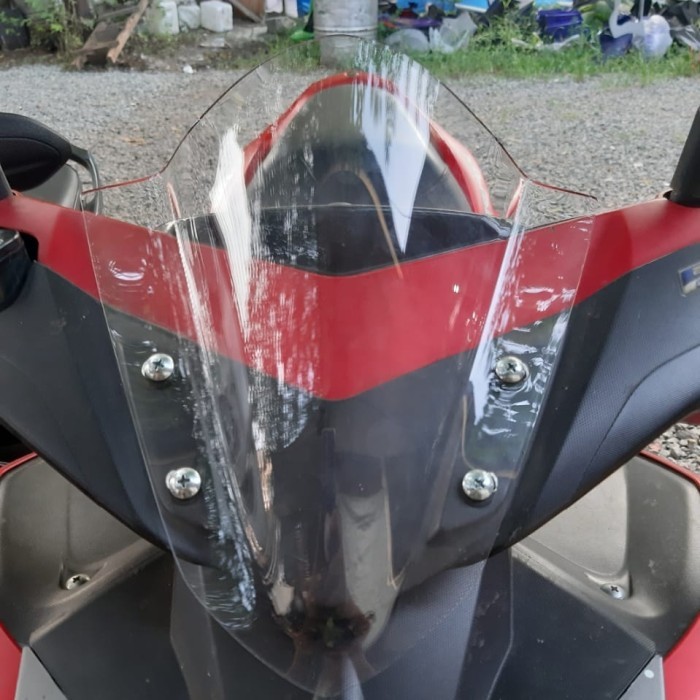 กระบังหน้ากระจกหน้ารถ Sectbill Yamaha Aerox 155 สีสโมค Reyban - gladoncor1 แบบใส