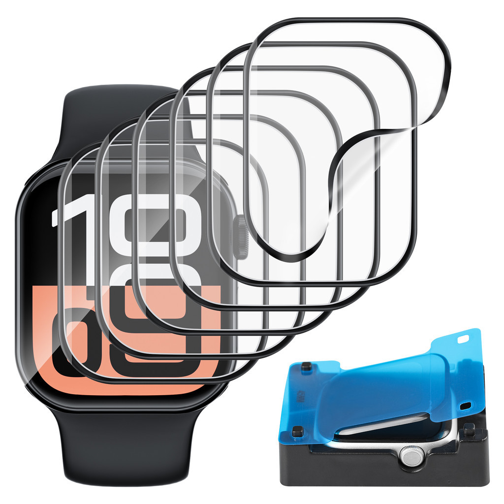 กระจกนิรภัย / ฟิล์มนุ่ม for Apple Watch Iwatch 11 10 9 8 7 6 5 49 46 45 44 42 41 40มม อุปกรณ์ฟิล์มป้องกันหน้าจอ - รูปที่ 6