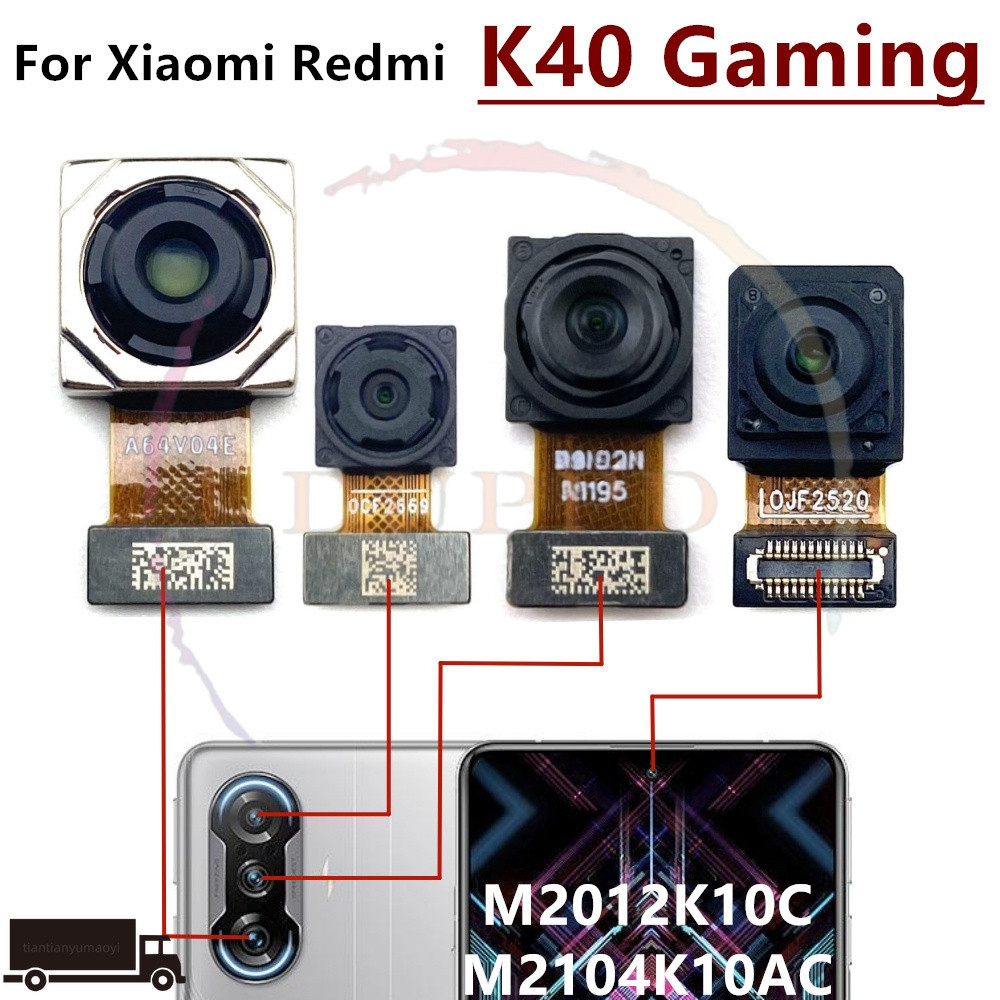 Original ด้านหลังกล้องด้านหน้าสําหรับ Xiaomi Redmi K40 Gaming Poco F3 GT กลับ Facing หลักกล้องโมดูล 