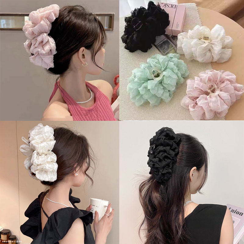 Super Big Fairy ดอกไม้ Hairpin ผมคว้าคลิป Headwear อุปกรณ์เสริม