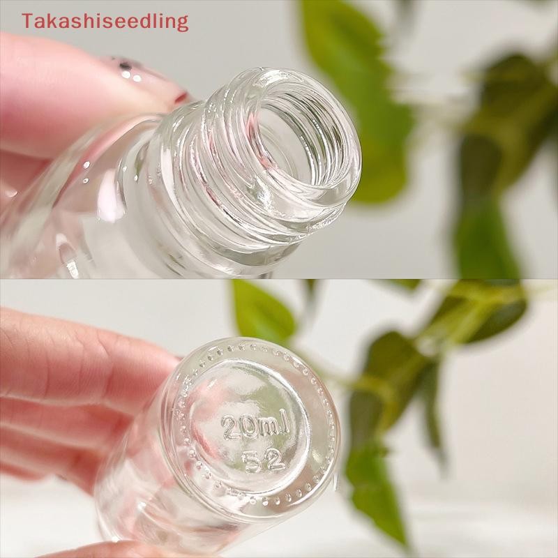 (Takashiseedling) ขวดหยดพร้อมสเกล Reagent Eye Drop แก้วใสอโรมาเธอราพีขวดปิเปตของเหลวขวดรีฟิลเดินทาง