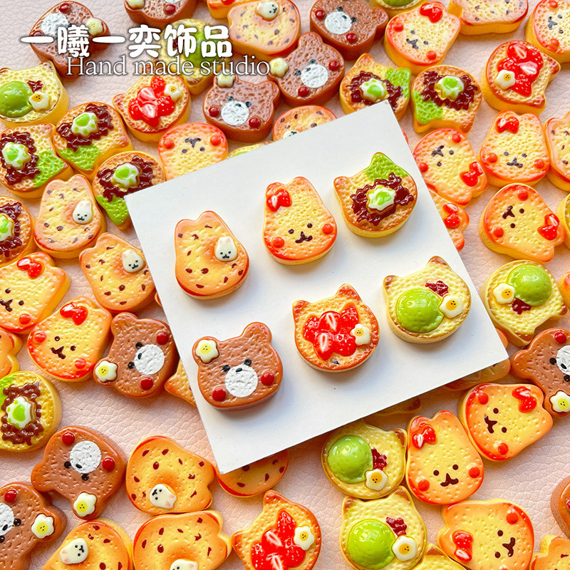 [100มีในสต็อก] อุปกรณ์เสริมเรซินสำหรับบิสกิตสัตว์แยมเทียม DIY ครีมเจลเคสโทรศัพท์กิ๊บหนีบผมเครื่องประดับหมวก