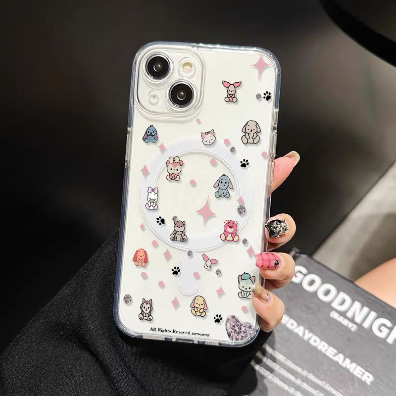 แม่เหล็ก เคสใสกันกระแทก เคสสําหรับไอโฟน 11 เคสชาร์ได้ สำหรับ IPhone 17 16 15 14 13 12 11 PRO MAX 16 15 8 7 Plus X/XS XR