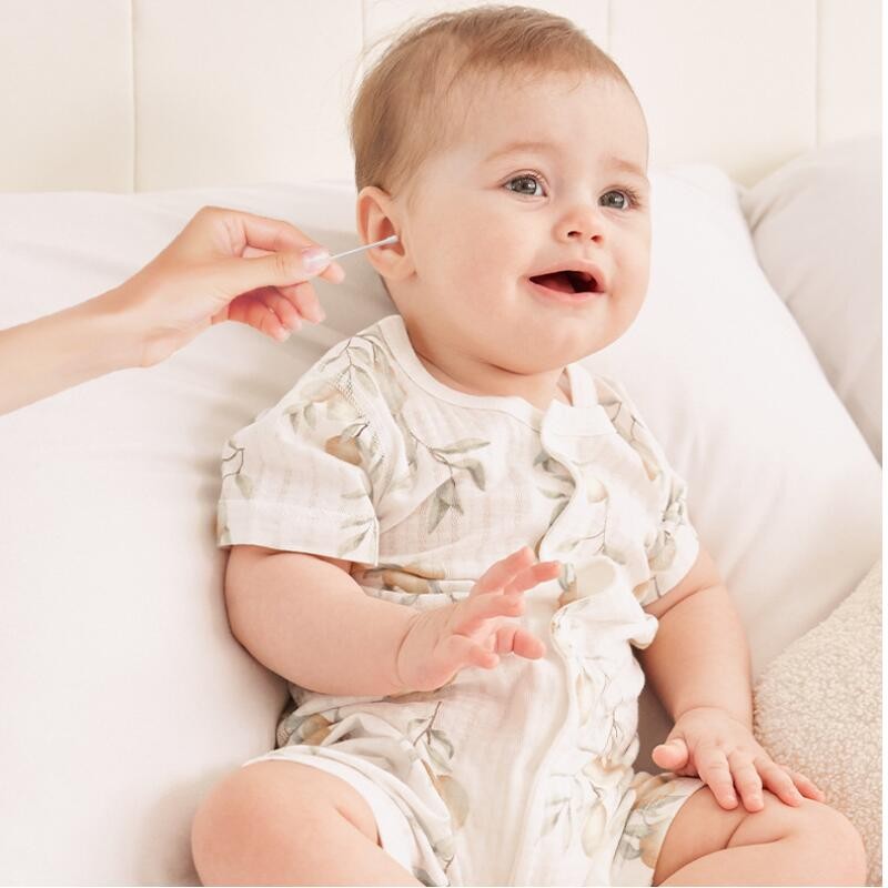 สำลีก้านทารก สำลีก้านกระดาษ หัวเล็ก 200 ก้าน สำลีก้านหู สำลีปลายคู่ สำหรับเด็กทารก baby cotton swab - รูปที่ 4