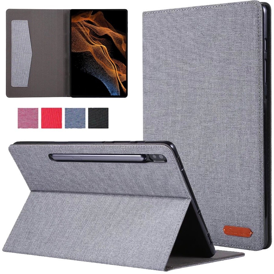 เคสหนังผ้าแฟชั่น Samsung Tab S10 Lite/S10 FE/ S10 Plus, Tab S9/S9 FE,/S9 Plus/S9 FE Plus - พร้อมการ์