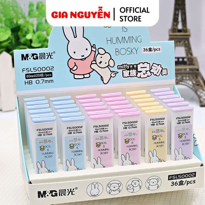2 กล่อง HB MG FSL 50002 / 50003 Stapler Pencil Lead Nib 0.5mm / 0.7mm -- Gia Nguyeen