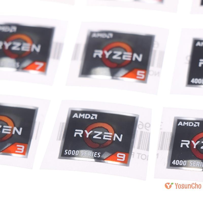 Yosunchoker] สติ๊กเกอร์ซีรีส์โปรเซสเซอร์ AMD ATHLON Ryzen R 3 5 7 Logo PRO7 Generation Label ใหม่