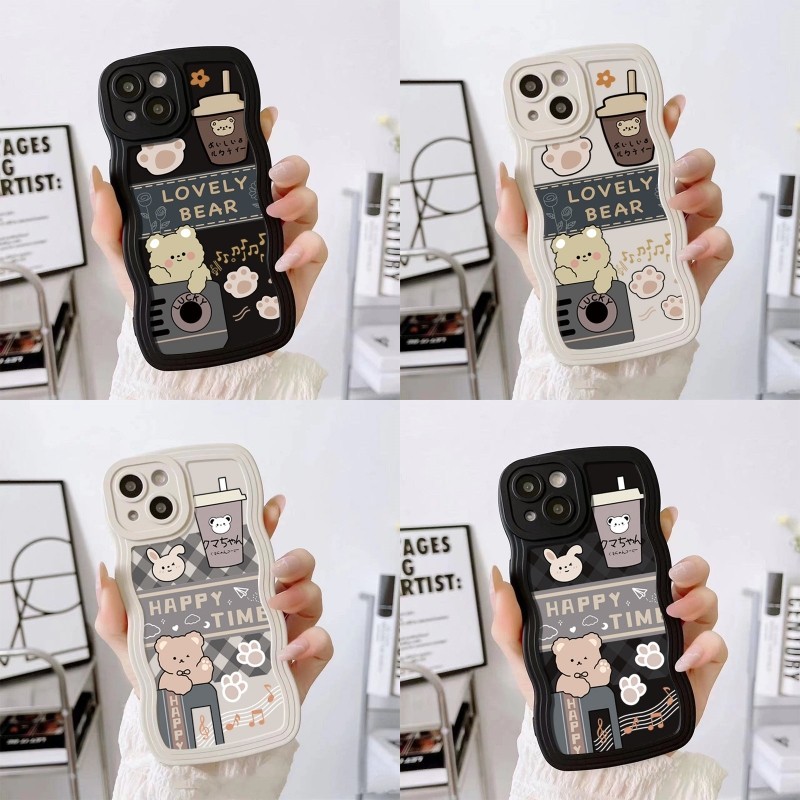 เคสโทรศัพท์มือถือ ซิลิโคน กันกระแทก ลายการ์ตูนหมี กระต่าย ชานมน่ารัก แฟชั่น สําหรับ Huawei P20 Pro P30 Pro P30 Lite Huawei Mate 20 Pro Mate 30 Pro