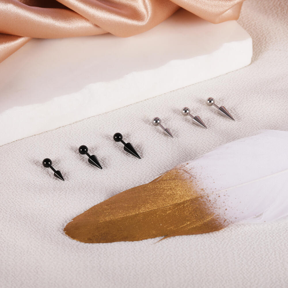 1 PC 18G สแตนเลสสตีลหู Punk ยาว Spike Eyebrow รูปที่ 8