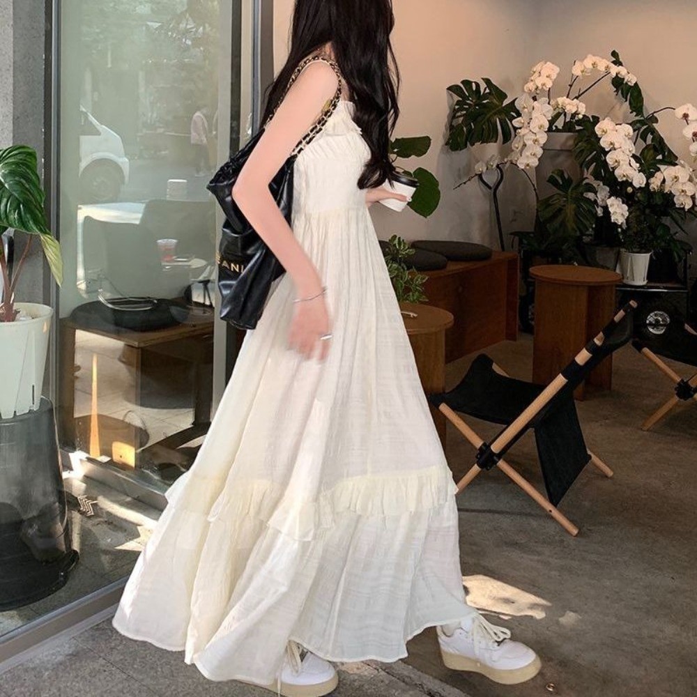 (จัดส่งจากประเทศไทย) กระโปรงยาวทรงสลิมเอวสูงสไตล์หวานฝรั่งเศสแบบใหม่ - รูปที่ 2