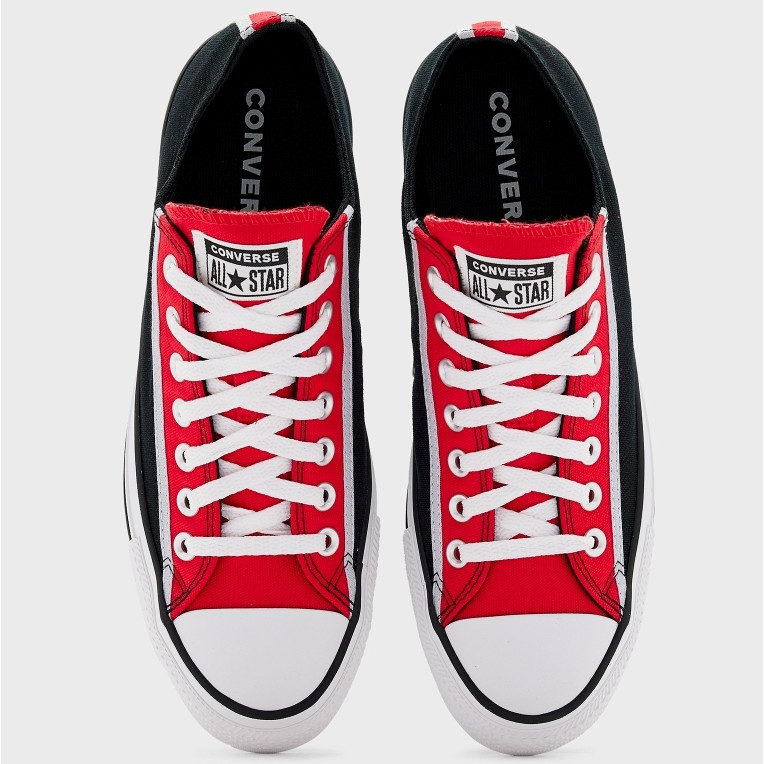 Converse Chuck Taylor All Star Retro Ox Black Red Mens Sneakers Casual Style Lifestyle Original 100