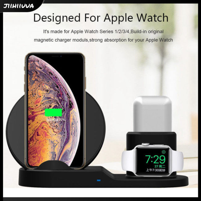 Jl- แท่นชาร์จไร้สาย 3 in 1 สําหรับ Apple Watch iPhone X Airpods