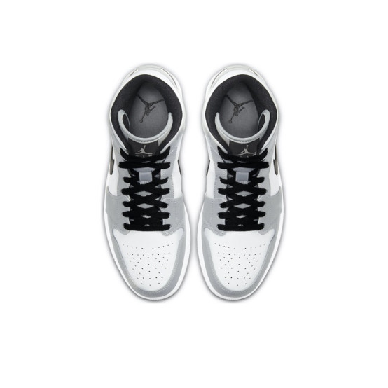 ♞,♘,♙ของแท้ 100 %  Jodan Air Jordan 1 Mid'Light Smoke Grey' soot Sports shoes style  รองเท้า train