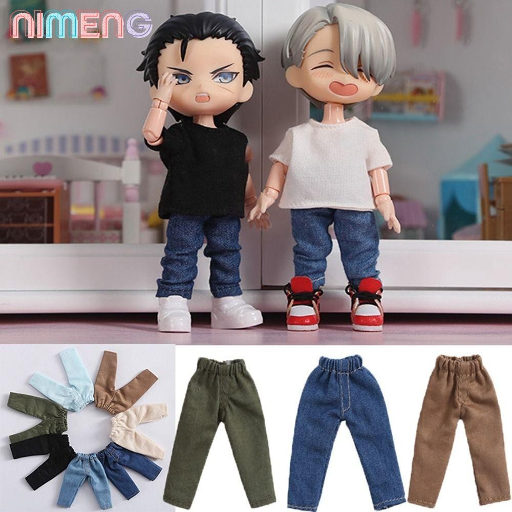 Nimeng กางเกงยีนขายาว แฟชั่น สําหรับตุ๊กตา 1/11 OB11/Obitsu11Dolls/1/12Bjd