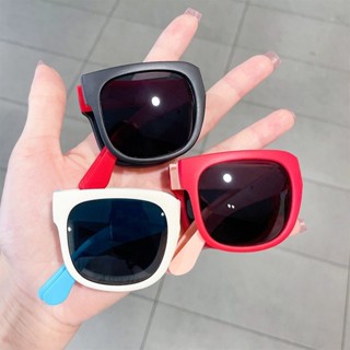 แว่นตากันแดด แบบพับได้ แฟชั่นเกาหลี สําหรับเด็กผู้ชาย และเด็…