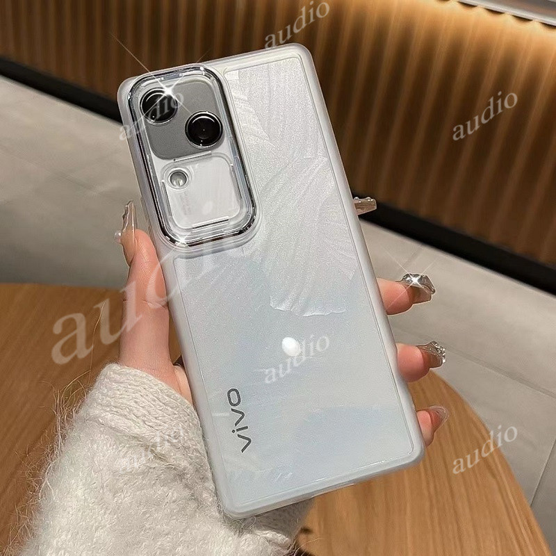 เคสโทรศัพท์ใส ซิลิโคนนุ่ม สําหรับ vivo V40/V30 Pro 5G 2024 พร้อมฟิล์มกันรอยเลนส์กล้อง รุ่น V40 Pro/V30 Pro