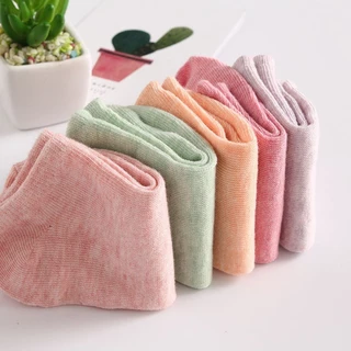 SK-024 ถุงเท้าญี่ปุ่น ข้อสั้น แบบเรียบ งานป้ายทุกคู่ เกรด A สีพาสเทล สดใส เนื้อผ้านิ่ม ใส่สบายเท้า