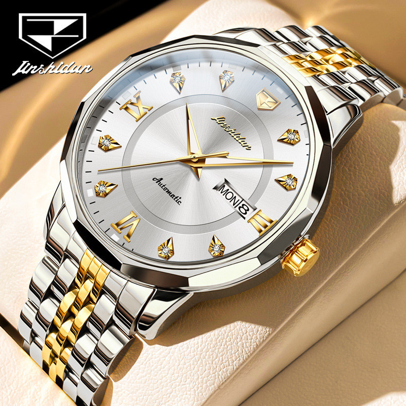 Jsdun 8948 นาฬิกาข้อมือแฟชั่น กันน้ํา คุณภาพสูง สําหรับผู้ชาย (ฟรีกล่องนาฬิกา)
