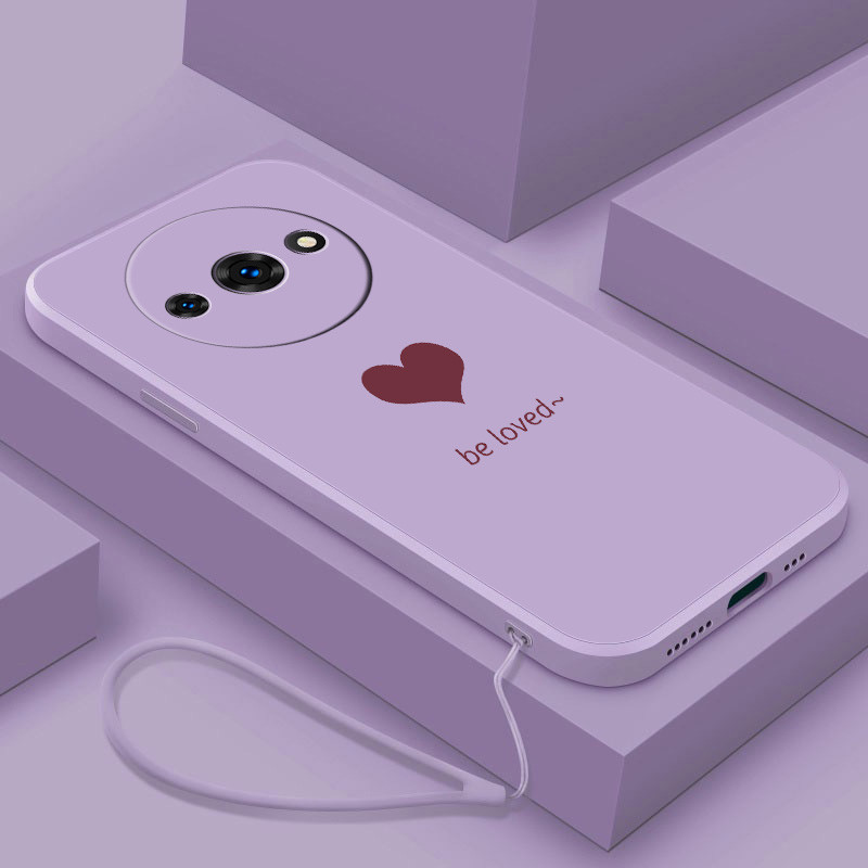 [ฟรีสายคล้อง] Redmi A3 สไตล์ รัก หัวใจ ยาง เคสโทรศัพท์ ซิลิโคนเหลว เคสกันกระแทก