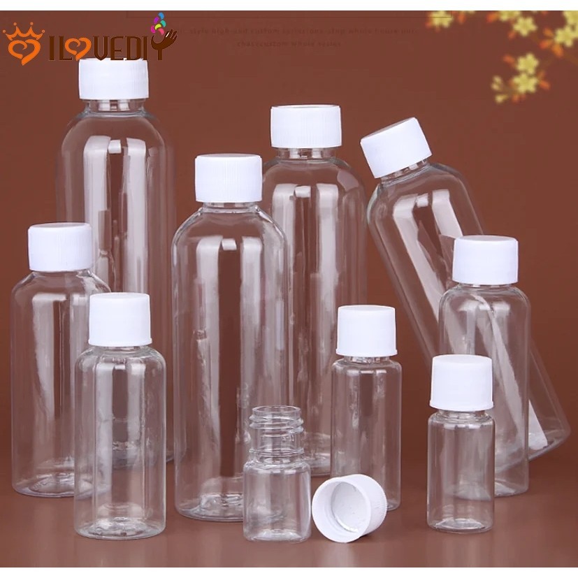 ขวดรีฟิลใส - ขวดของเหลว ขนาดเล็ก เดินทาง - ขวดตัวอย่างเครื่องสําอาง - ขวดโลชั่นพลาสติก พร้อมฝาสกรู - ขวดซีลเครื่องสําอาง ใช้ซ้ําได้