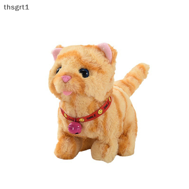 [Thsgrt1] ตุ๊กตาอิเล็กทรอนิกส์น่ารักสามารถเดิน Meowing Wagging Tail ตุ๊กตาตุ๊กตาเด็กของเล่นแบบโต้ตอบสําหรับของขวัญวันเกิด [TH]