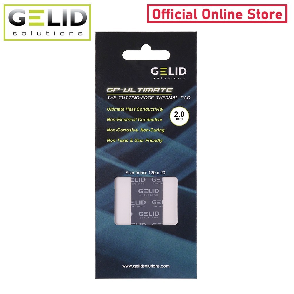 [Gelid Solutions Store] GP-ULTIMATE Thermal Pad (1 PCS) 120x20x2.0 mm./15.0 W/mK (TP-GP04-R-D)