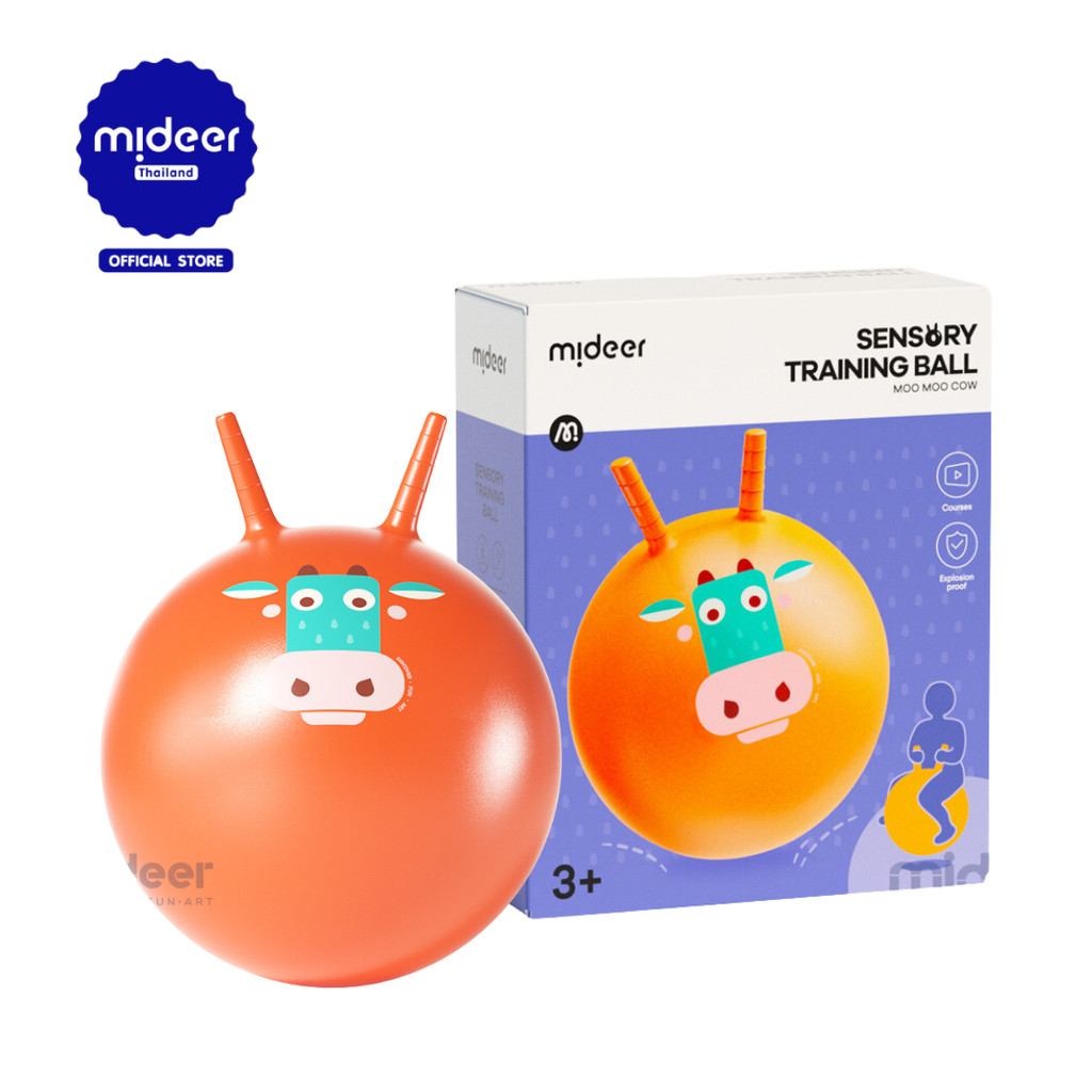 Mideer Sensory training bounce ball ตุ๊กตากระโดดเสริมพัฒนาการ MD3353 น้องสัตว์สีส้ม