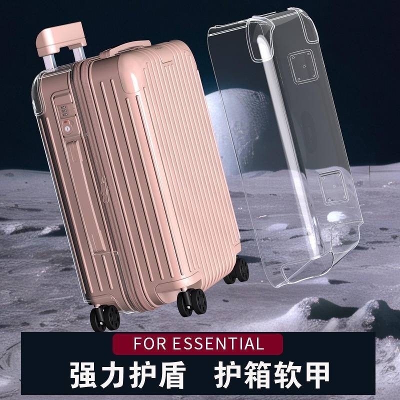 ใช้ได้กับ For Essential การเดินทางกระเป๋าเดินทางแบบปกคลุม 21/26/30 นิ้วปกกระเป๋า rimowa Salsa Transparent Luggage Protective Cover