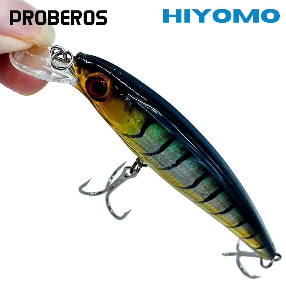 Proberos 1pcs Floating Minnow Top Water Fishing Lure 11 ซม.15.4g 3D เหมือนจริง Eyes Hard Lure Casting Wobblers ประดิษฐ์ Swimbait ตกปลา Tackle