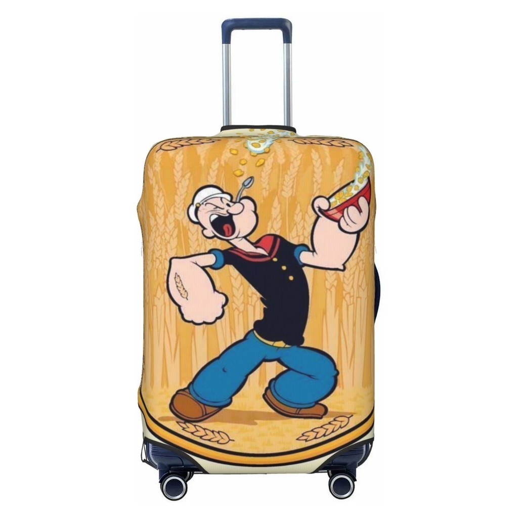 Popeye ผ้าคลุมกระเป๋าเดินทาง ลายการ์ตูนตลก ล้างทําความสะอาดได้ สําหรับกระเป๋าเดินทาง ขนาด 18-32 นิ้ว