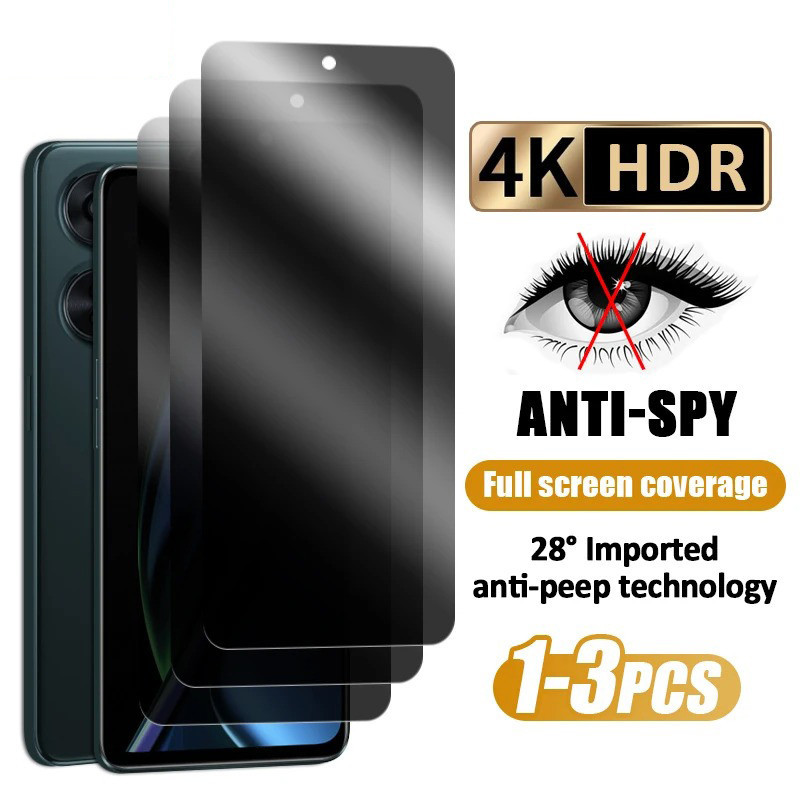 3 ชิ้น Anti-Spy ความเป็นส่วนตัวกระจกนิรภัย Realme หมายเหตุ 60 50 C75 C67 C53 C55 C35 C33 C21Y C25Y C25S C21 C25 C15 C12 C11 C3 C2 11 10i 5i Prime 7i 5i 5i 5i 5i เต็มจอ