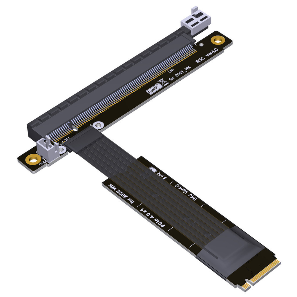 Jmt สายเคเบิลต่อขยายวิดีโอกราฟฟิก RTX3090 RX6800xt PCIe4.0 x16 16G/bps เป็น M.2 สําหรับการ์ด NVMe GPU WK A N