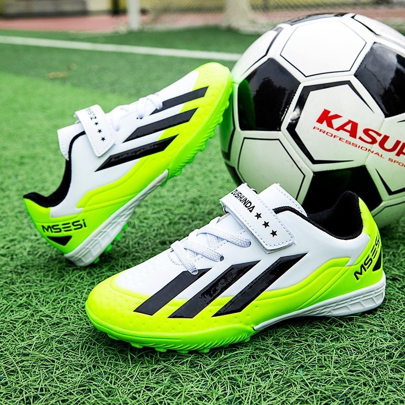 2024 รองเท้าฟุตบอลเด็กล่าสุดที่ดีที่สุด TF Football Shoes รองเท้าฟุตบอลสนามหญ้ากีฬากลางแจ้ง size：30-39
