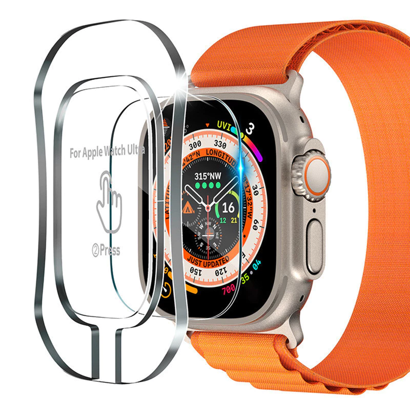 ฟิล์มกระจกนิรภัย กันรอยหน้าจอ HD แบบอัตโนมัติ สําหรับ Apple Watch Ultra 49 มม. iWatch Ultra 49 มม.