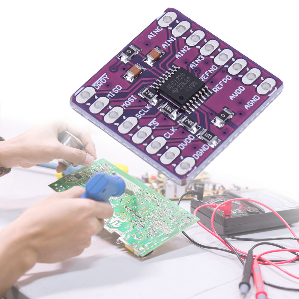 Ads1220 ADC I2C โมดูลแปลงอะนาล็อก เป็นดิจิทัล พลังงานต่ํา 24 Bit ADC 2.3-5.5V