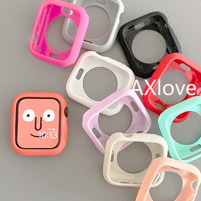 เคสป้องกันด้านหลัง TPU แบบนิ่ม สําหรับ Apple Watch Ultra 2 49 มม. 45 มม. 44 มม. 41 มม. 40 มม. iWatch Series 9 7 8 6 5 4 3 38 มม. 42 มม. SE