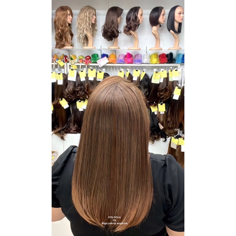 วิกผมเกาหลี D381-D386แผ่นเสริมผมบางส่วนบน 576-50cm