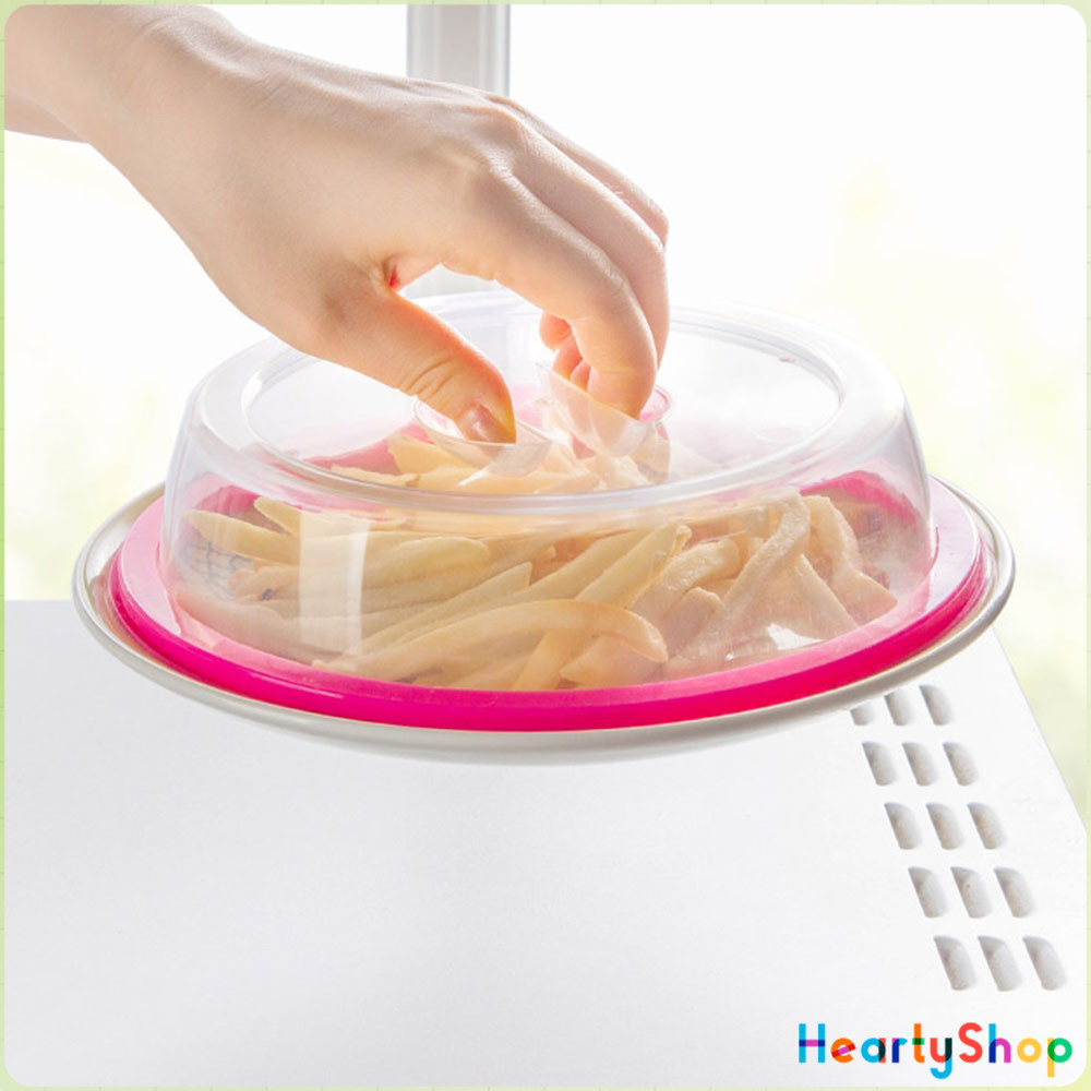 HeartyShop ฝาครอบอาหาร ฝาปิดอาหาร ฝาครอบสุญญากาศ วางซ้อนกันได้ กันฝุ่นแมลงวัน Fresh-keeping cover - รูปที่ 3