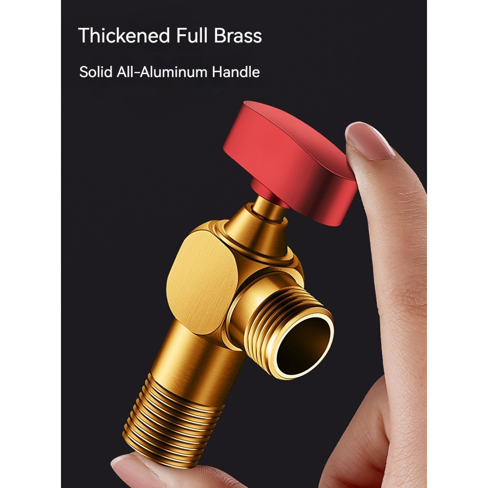 วาล์วหัวบอล ทองแดง ทรงสามเหลี่ยม ขนาดใหญ่ สําหรับเครื่องทําน้ําอุ่น - รูปที่ 3