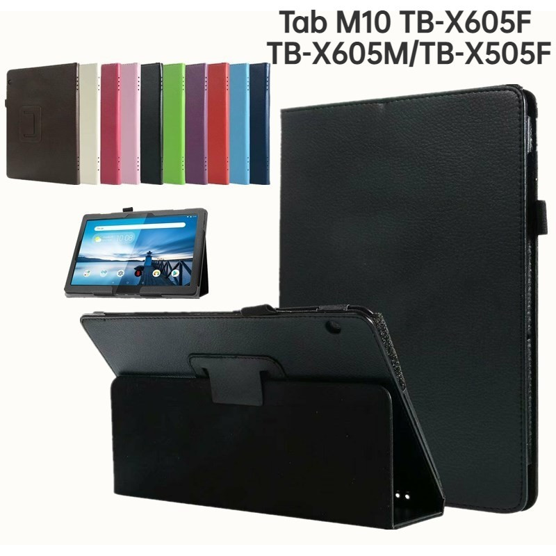 เคสหนัง PU แบบตั้งได้ สําหรับ Lenovo Smart Tab M10 TB-X605F TB-X605M Lenovo Tab M10 TB-X505F 10.1 นิ