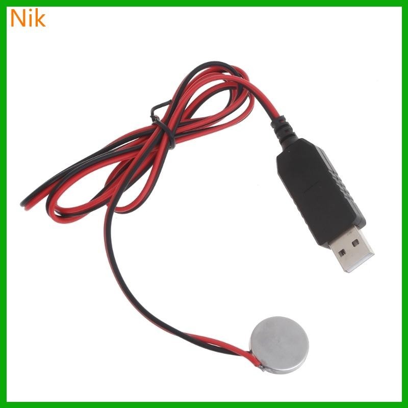 Nik สายชาร์จแบตเตอรี่ดัมมี่ USB เป็น 3V CR2032 CR2032 3V แบบเปลี่ยน สําหรับปุ่มกดเหรียญ CR2032