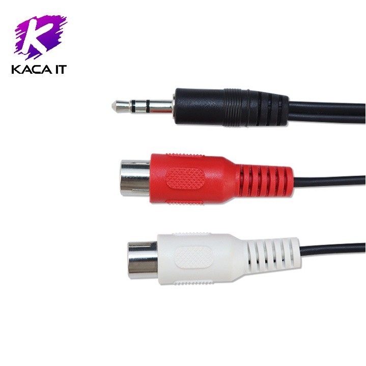 สายแจ็ค สายแปลง Aux to RCA 1ออก2 ต่อโทรศัพท์เข้าเครื่องเสียง Jack Rca to Aux 3.5mm cable