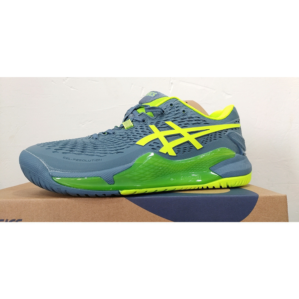 รองเท้าเทนนิส Asics Gel-resolution 9 R9 EUR39-46 2024 สําหรับผู้ชาย ผู้หญิง สีฟ้า สีเขียว สีเหลือง