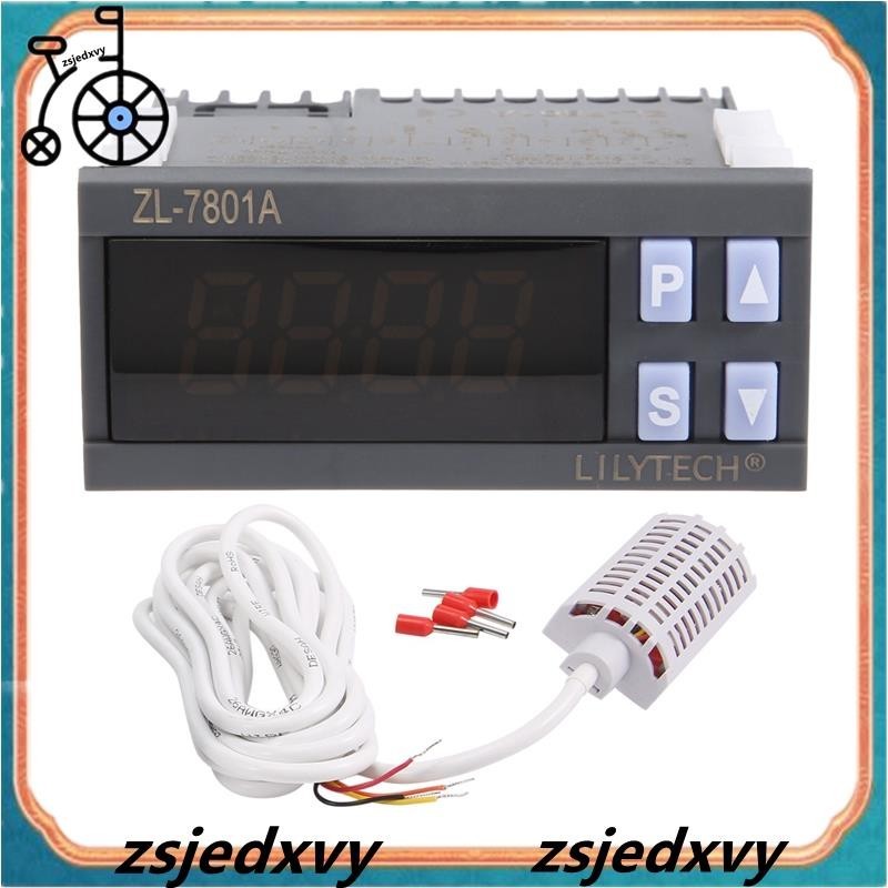 [zsjedxvy] Lilytech ZL-7801A เทอร์โมสแตท และตัวควบคุมอุณหภูมิ และความชื้น