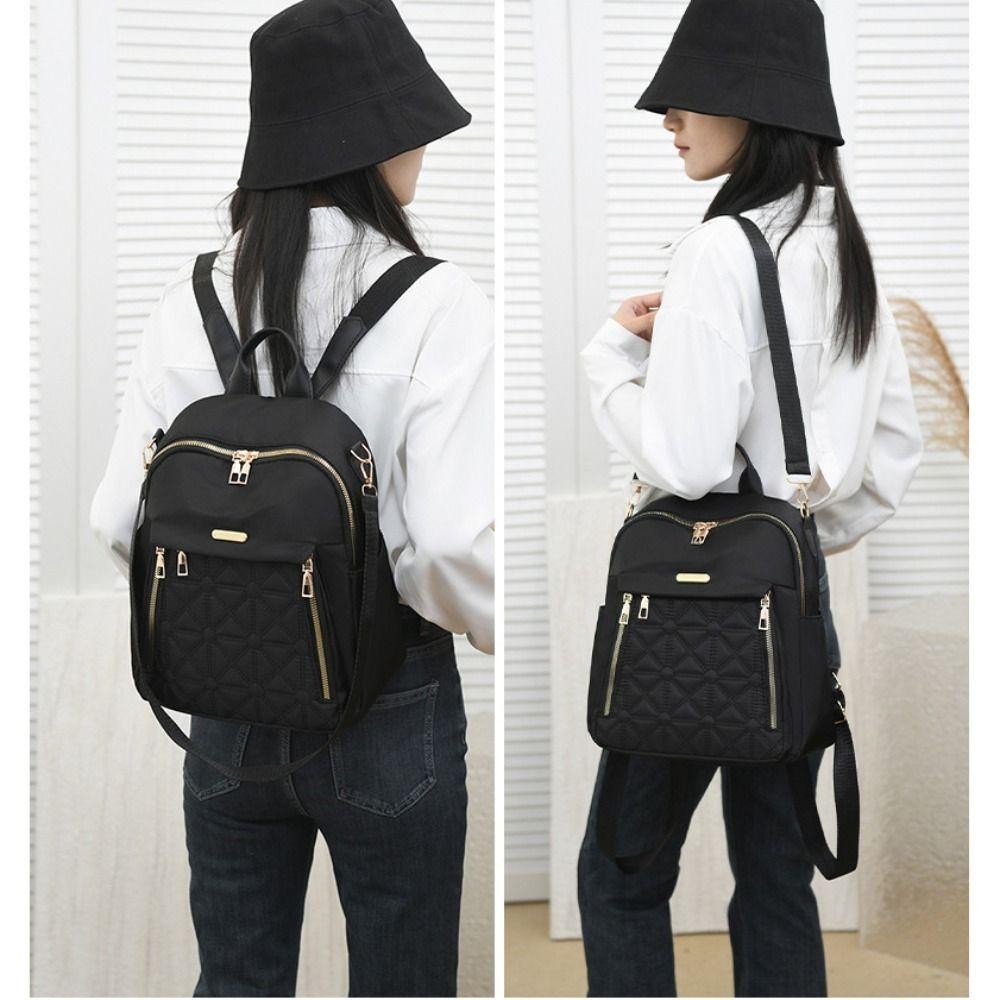 Yunhi กระเป๋าเป้สะพายหลัง, กระเป๋านักเรียนความจุขนาดใหญ่มัลติฟังก์ชั่น, กระเป๋าสะพายไนลอนทนทานผู้หญิง - รูปที่ 7